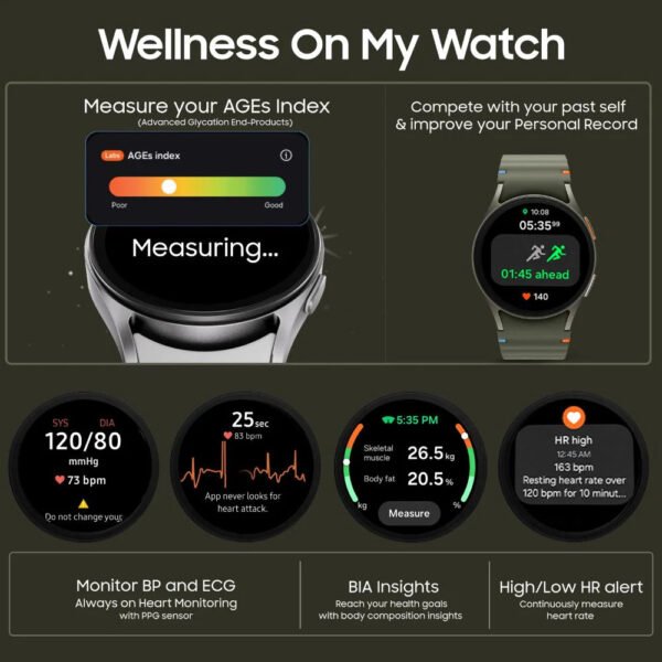 Samsung Galaxy Watch 7 Clone (JS7 44mm) – Affordable Tech Redefined silver Smart Watch