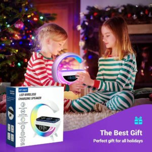 All-in-One G Speaker Lamp – RGB Bluetooth Speaker with Wireless Charging & Smart Controls