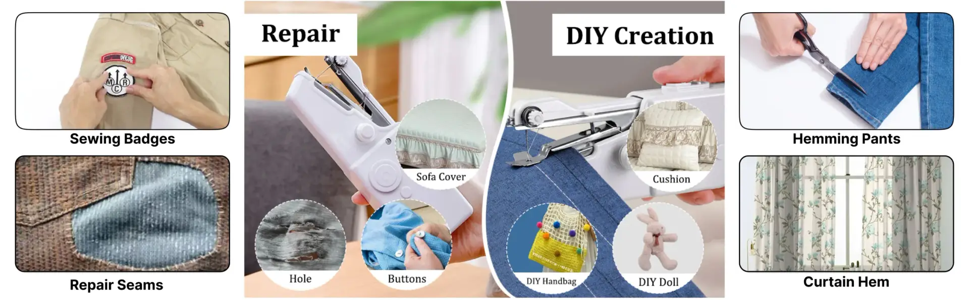 Handheld Electric Sewing Machine - Cordless for Beginners