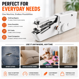 Handheld Electric Sewing Machine - Cordless for Beginners