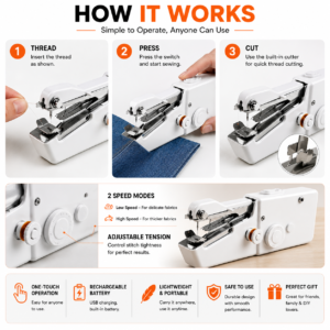 Handheld Electric Sewing Machine - Cordless for Beginners