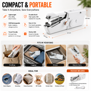 Handheld Electric Sewing Machine - Cordless for Beginners