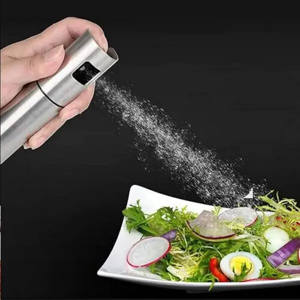 Oil Spray Bottle 100ml - Food-Grade Stainless Steel & Glass