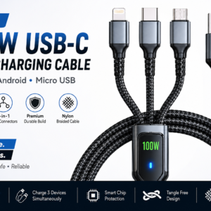 3-in-1 100W USB-C Fast Charging Cable | YSStore