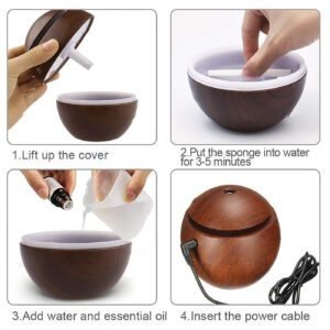 130ml USB Essential Oil Diffuser - Quiet Portable Humidifier