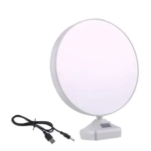 2-in-1 LED Mirror Photo Frame – Plastic Vanity Decor & Gift