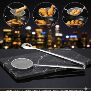 2-in-1 Filter Spoon & Food Clip for Frying Oil & Cooking