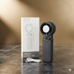 Rechargeable Portable USB Mini Fan with Adjustable Speed – Matte Black