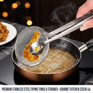 2-in-1 Filter Spoon & Food Clip for Frying Oil & Cooking
