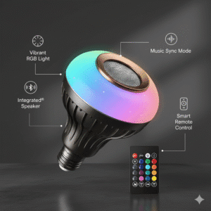 12W Bluetooth Music LED Bulb - Multicolor Smart Remote