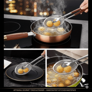 2-in-1 Filter Spoon & Food Clip for Frying Oil & Cooking
