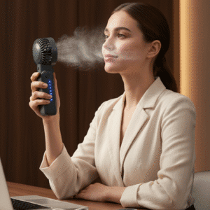 Rechargeable Portable USB Mini Fan with Adjustable Speed – Matte Black