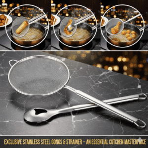 2-in-1 Filter Spoon & Food Clip for Frying Oil & Cooking