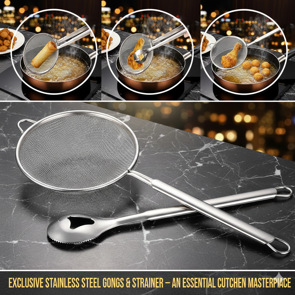 2-in-1 Filter Spoon & Food Clip for Frying Oil & Cooking