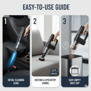 Wireless Handheld Car Vacuum Cleaner - 2-in-1 Dust Buster
