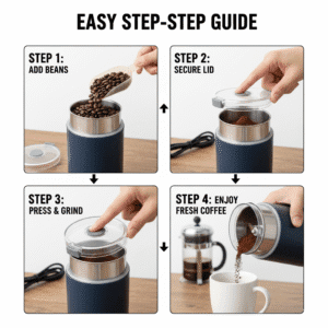 Electric Coffee & Spice Grinder Machine for Home, Fine Powder Maker (300W)