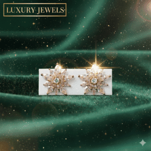 Floral AD Stud Earrings for Women | Diamond Look