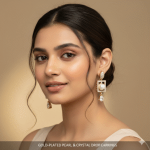 Classic Pearl and Sparkling Cubic Zirconia Dangle Earrings