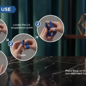 Magnetic Acupressure Hand Point Clip for Natural Sugar Management, Migraine, and Stress Relief