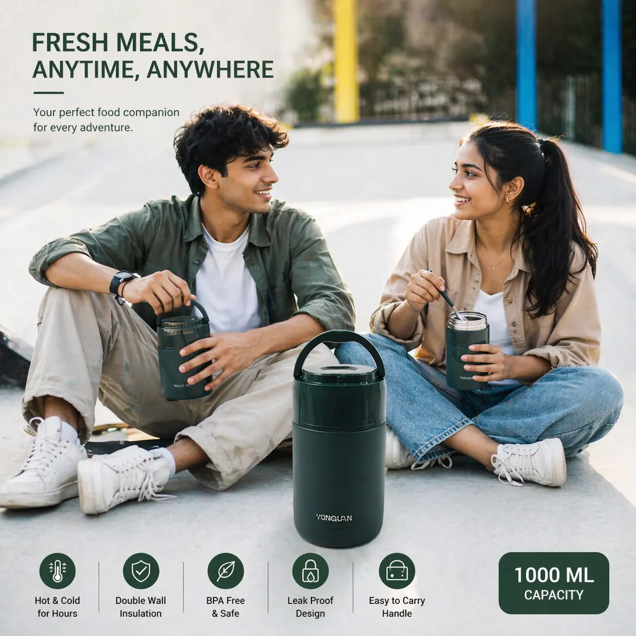Customized Stainless Steel Vacuum Bottle 1000ml – Hot & Cold Flask