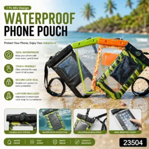 Waterproof Mobile Pouch with Lanyard & Compass