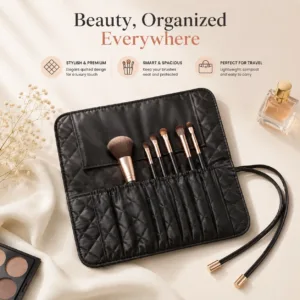 Foldable Makeup Brush Organizer Travel Bag