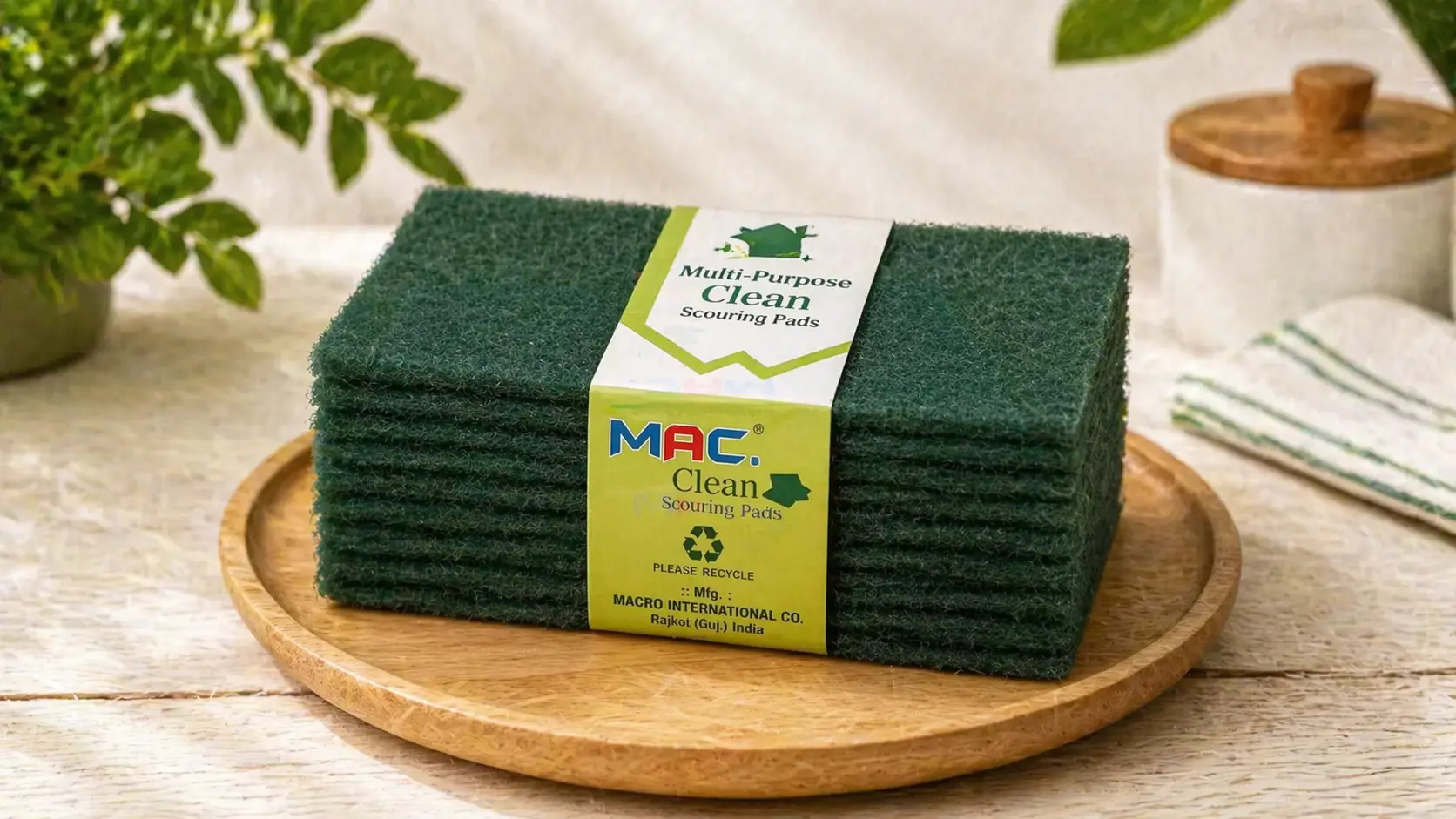 Scrub Sponge Cleaning Pads for Kitchen & Dish Cleaning (10PCS)