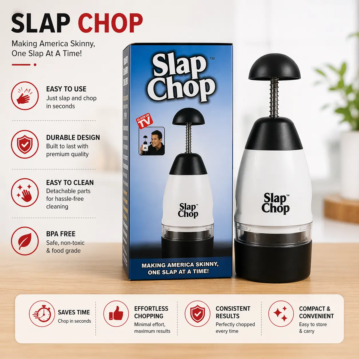 Hand Press Vegetable & Fruit Chopper – Manual Kitchen Cutter