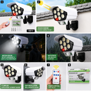 Solar Security Camera Light 77 LED | YSStore
