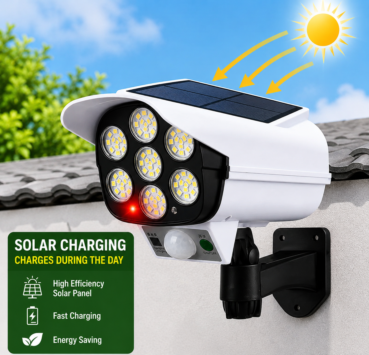 Solar Security Camera Light 77 LED | YSStore