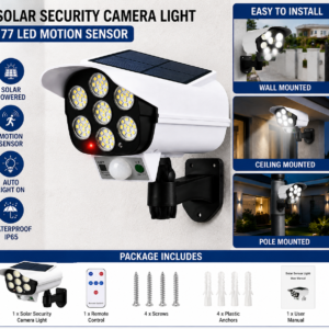 Solar Security Camera Light 77 LED | YSStore