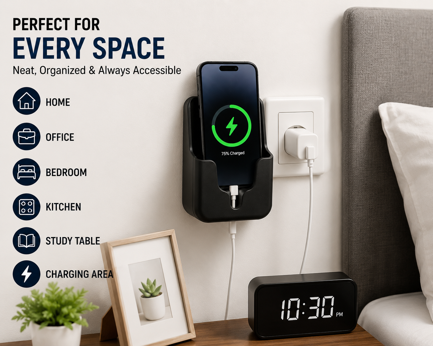 Multi-Purpose Wall Mobile Charging Holder | YSStore