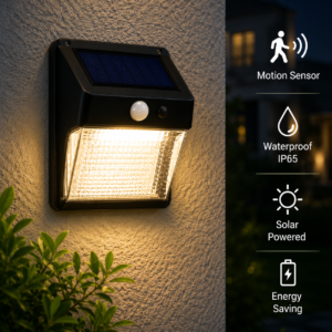 Solar Wall Lamp with Motion Sensor | Outdoor Solar LED Light