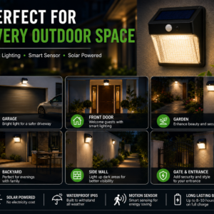 Solar Wall Lamp with Motion Sensor | Outdoor Solar LED Light