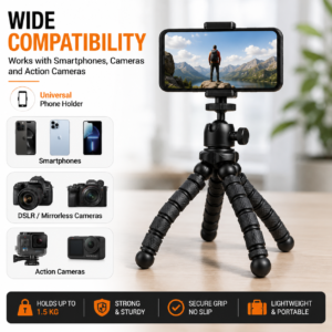 Flexible Gorilla Tripod 6 Inch | Mobile Camera Stand