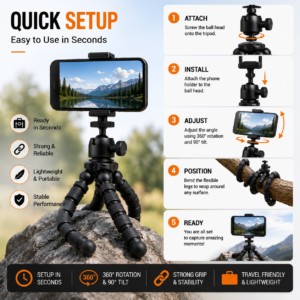 Flexible Gorilla Tripod 6 Inch | Mobile Camera Stand